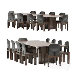 Crevasse Table Tobia Scarpa Chair